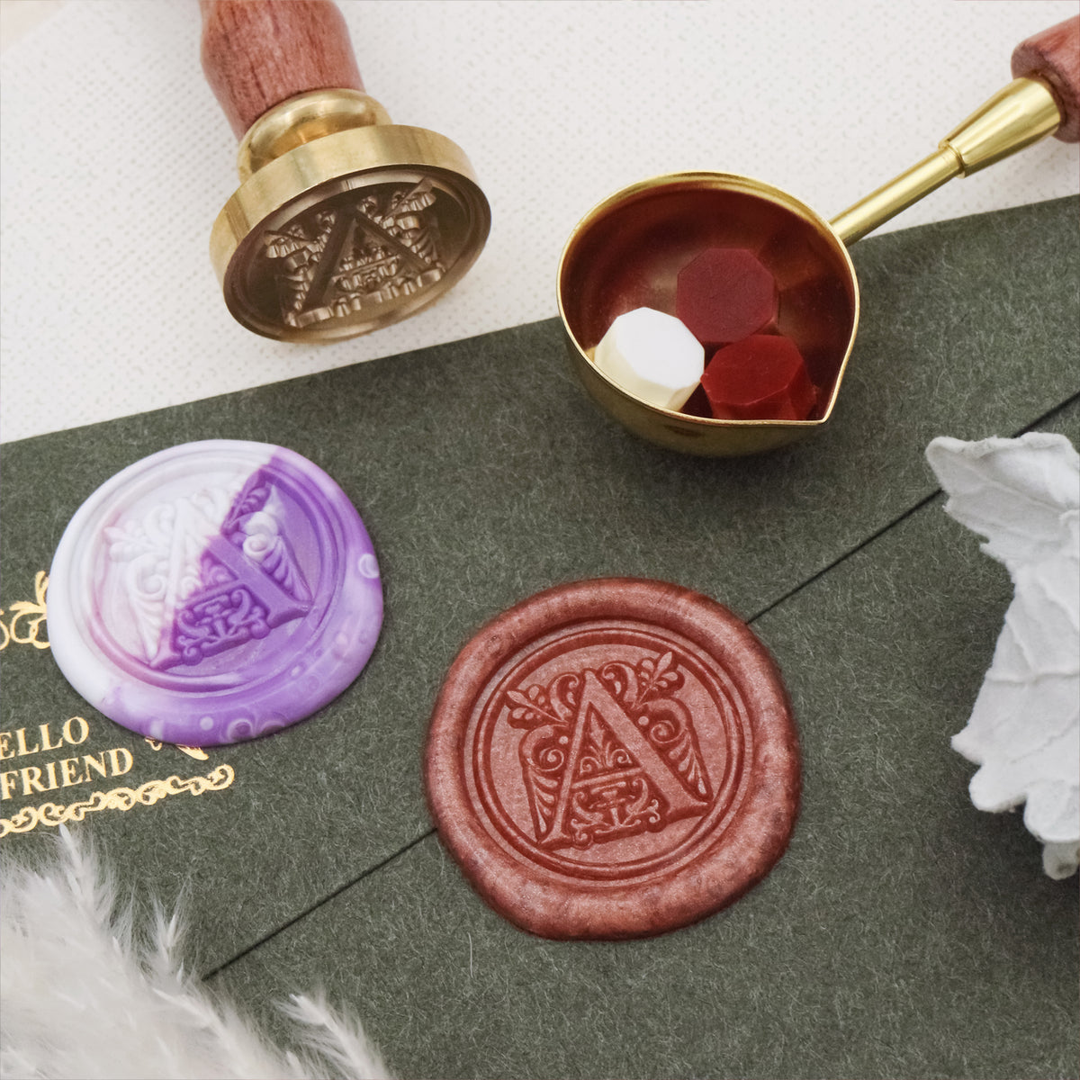 Stamprints Vintage Pattern Alphabets Wax Seal Stamp 4
