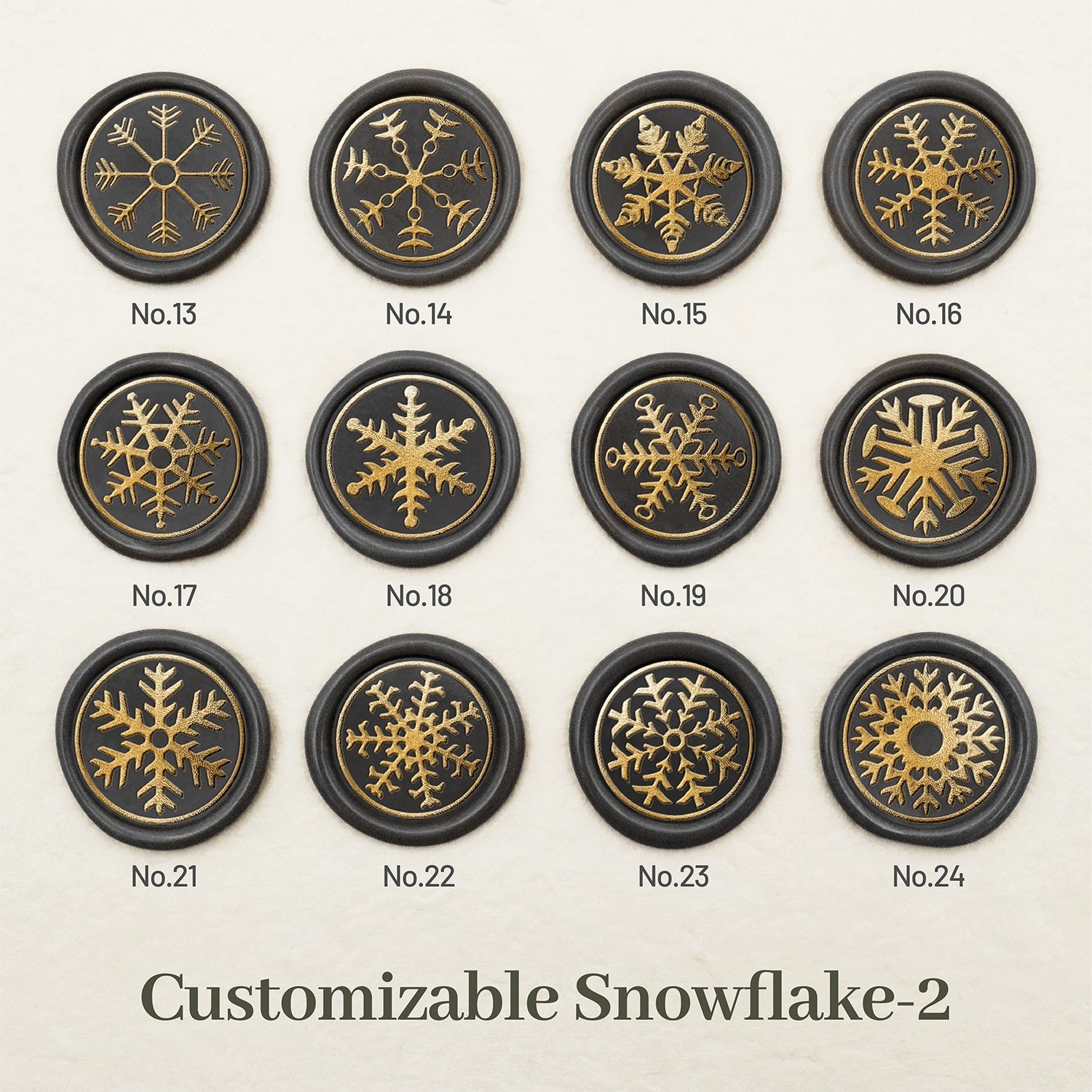 Stamprints Snowflake Wax Seal Stamp color 2