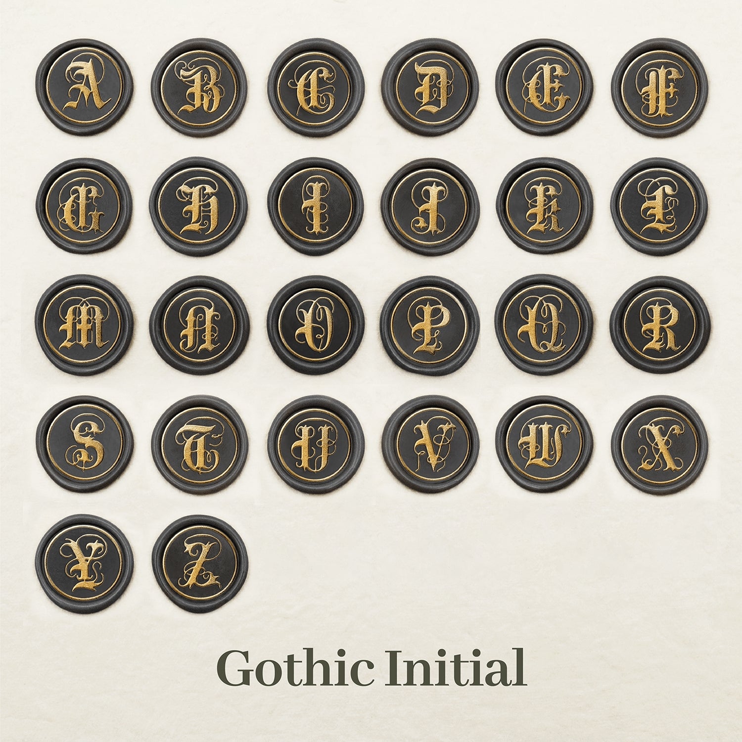 Stamprints Gothic Initial Wax Seal Stamp color