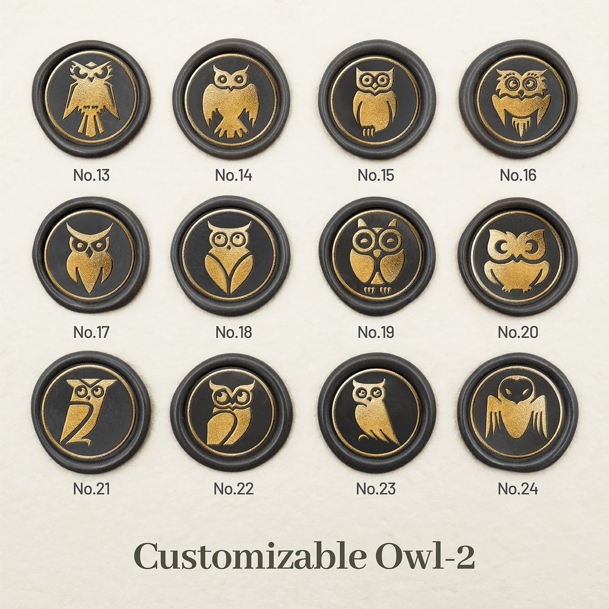 Stamprints Owl Wax Seal Stamp design 2