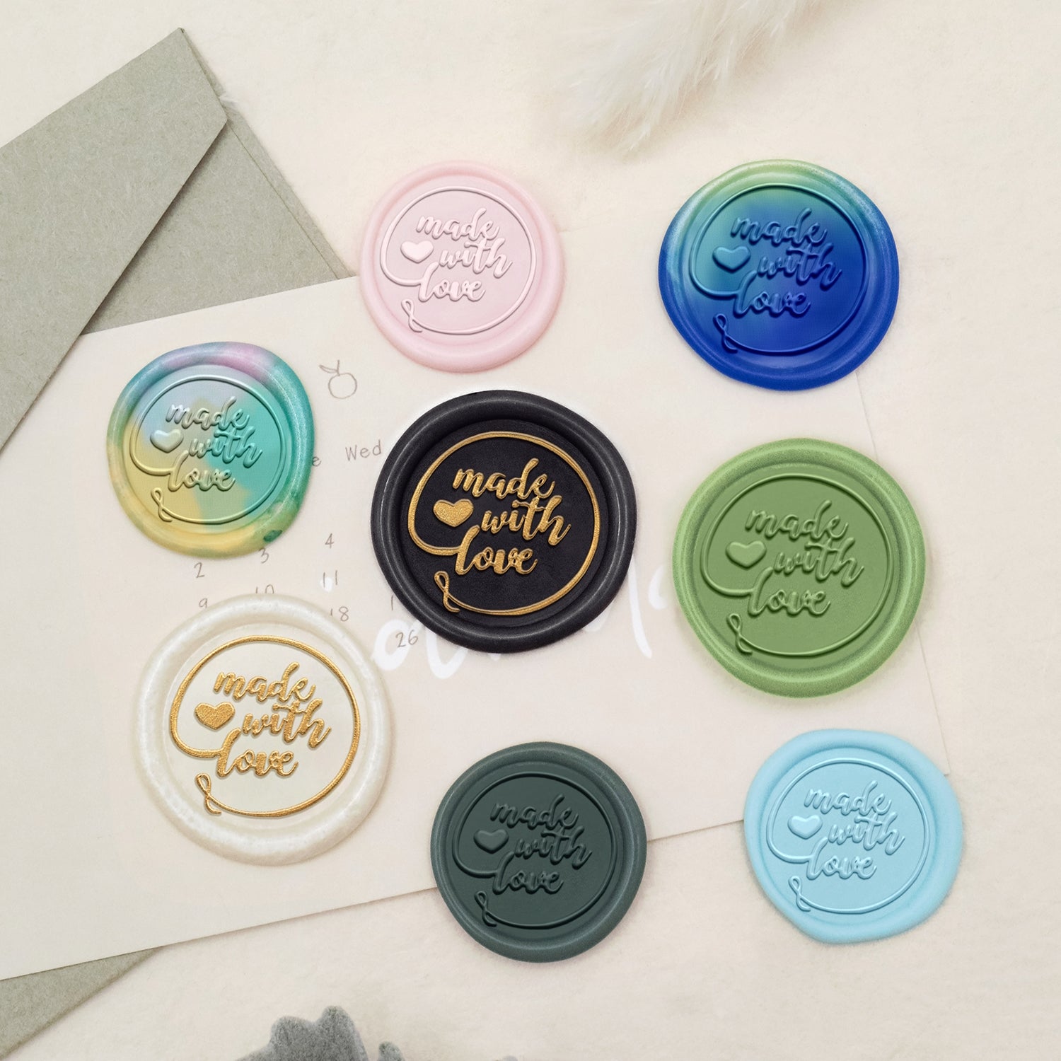 Stamprints Greeting Wax Seal Stamp - Made With Love 3