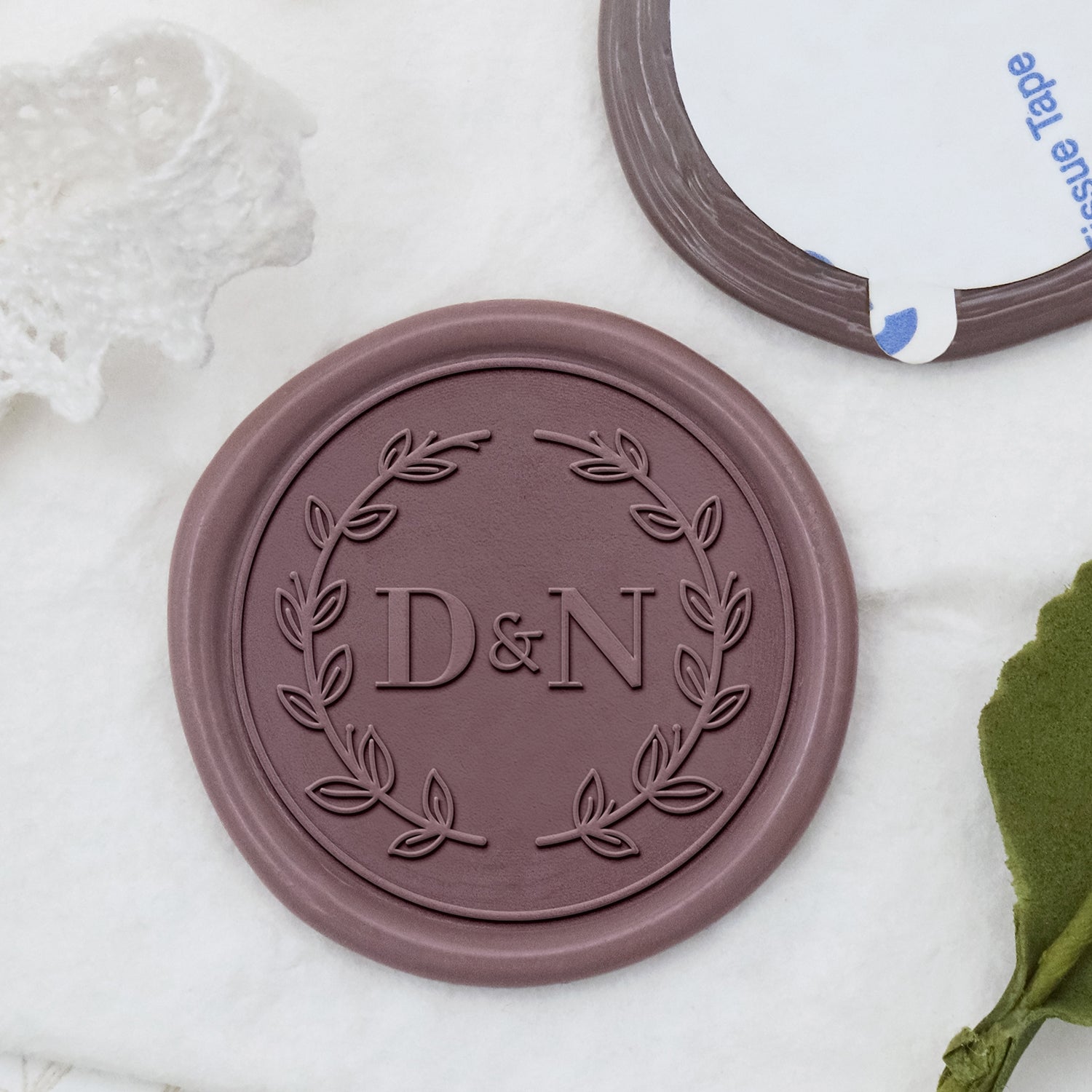 Stamprints Custom Twigs Wedding Monogram Wax Seal Stickers 1