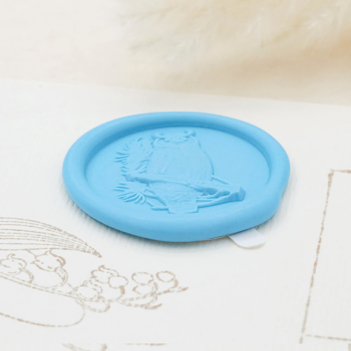 Stamprints 3D Relief Night Owl Self-adhesive Wax Seal Stickers 4