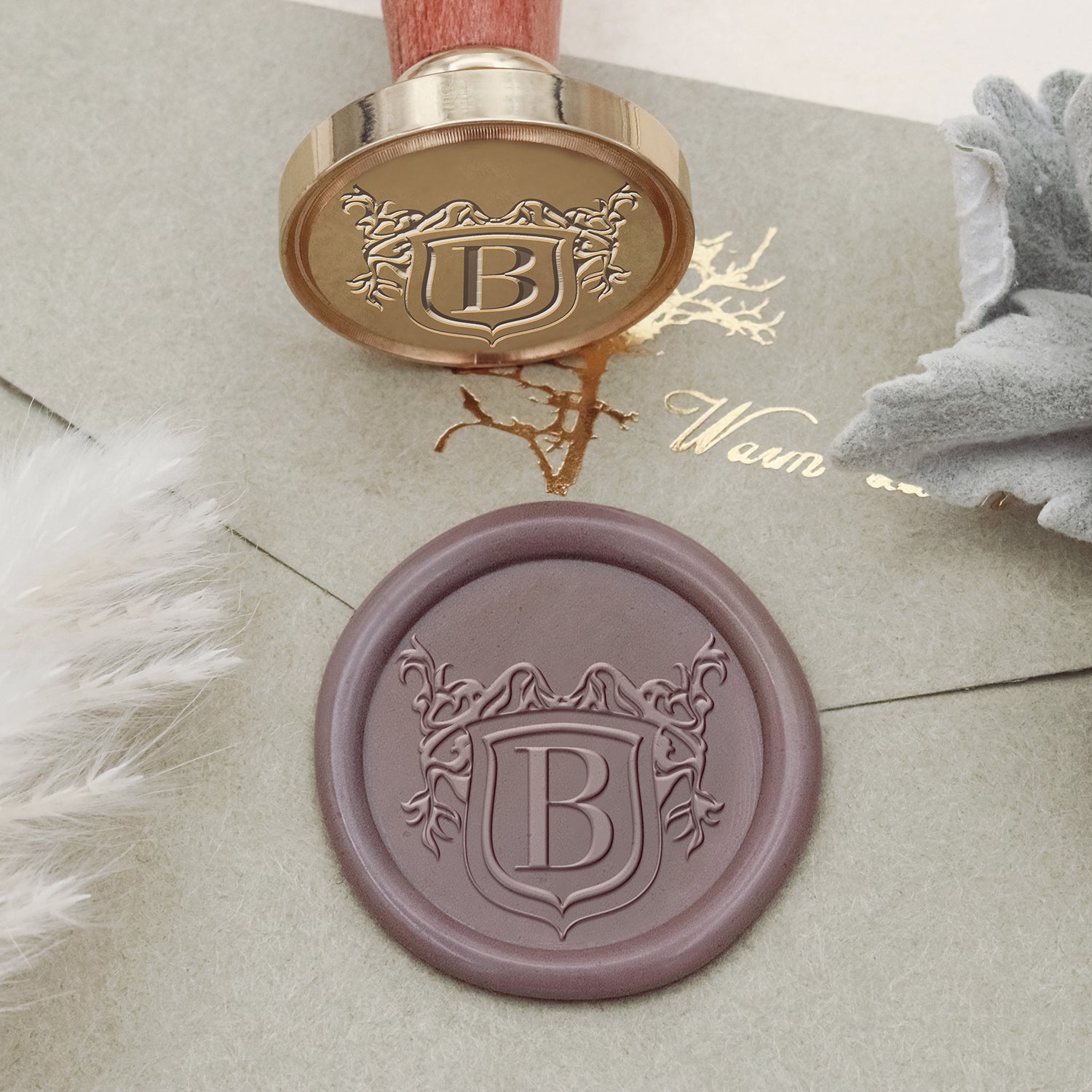 Custom Logo Wax Seal Stamp - Style 6-1