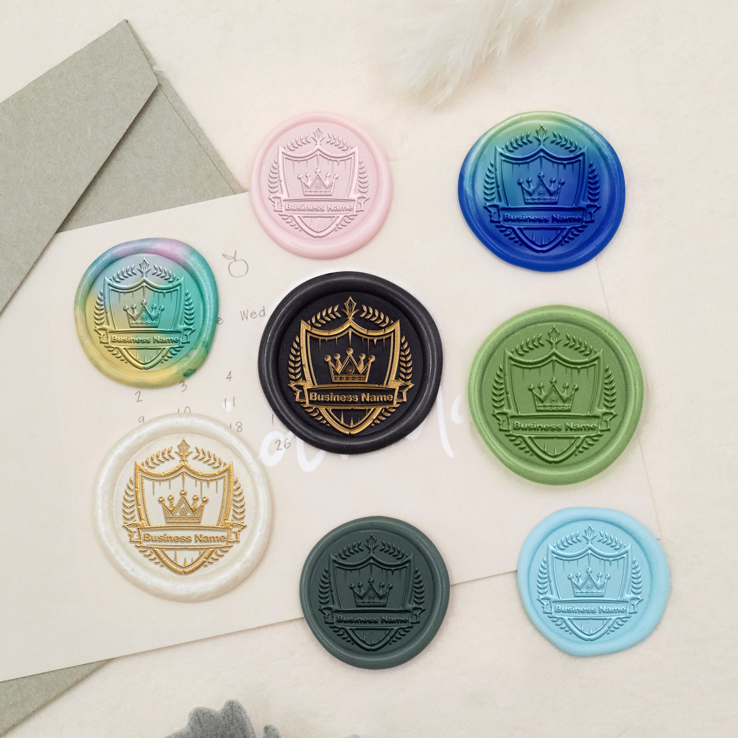 Custom Logo Wax Seal Stamp - Style 21-3