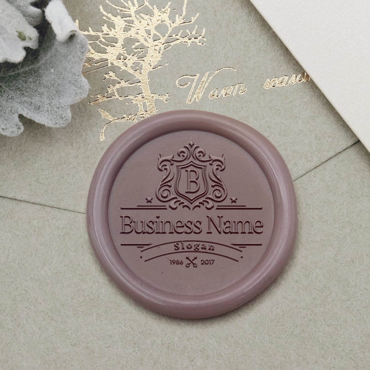 Custom Logo Wax Seal Stamp - Style 12-2