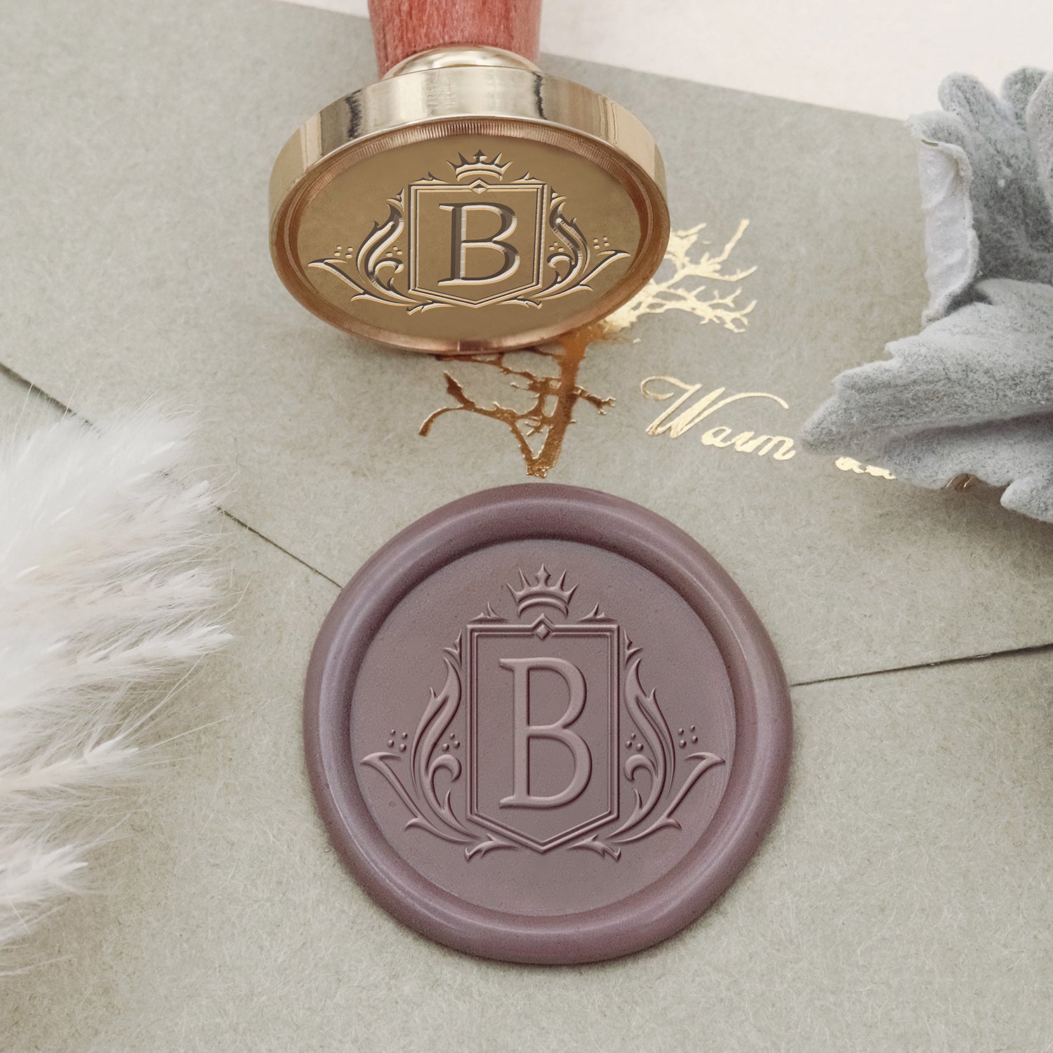 Custom Logo Wax Seal Stamp - Style 2-1