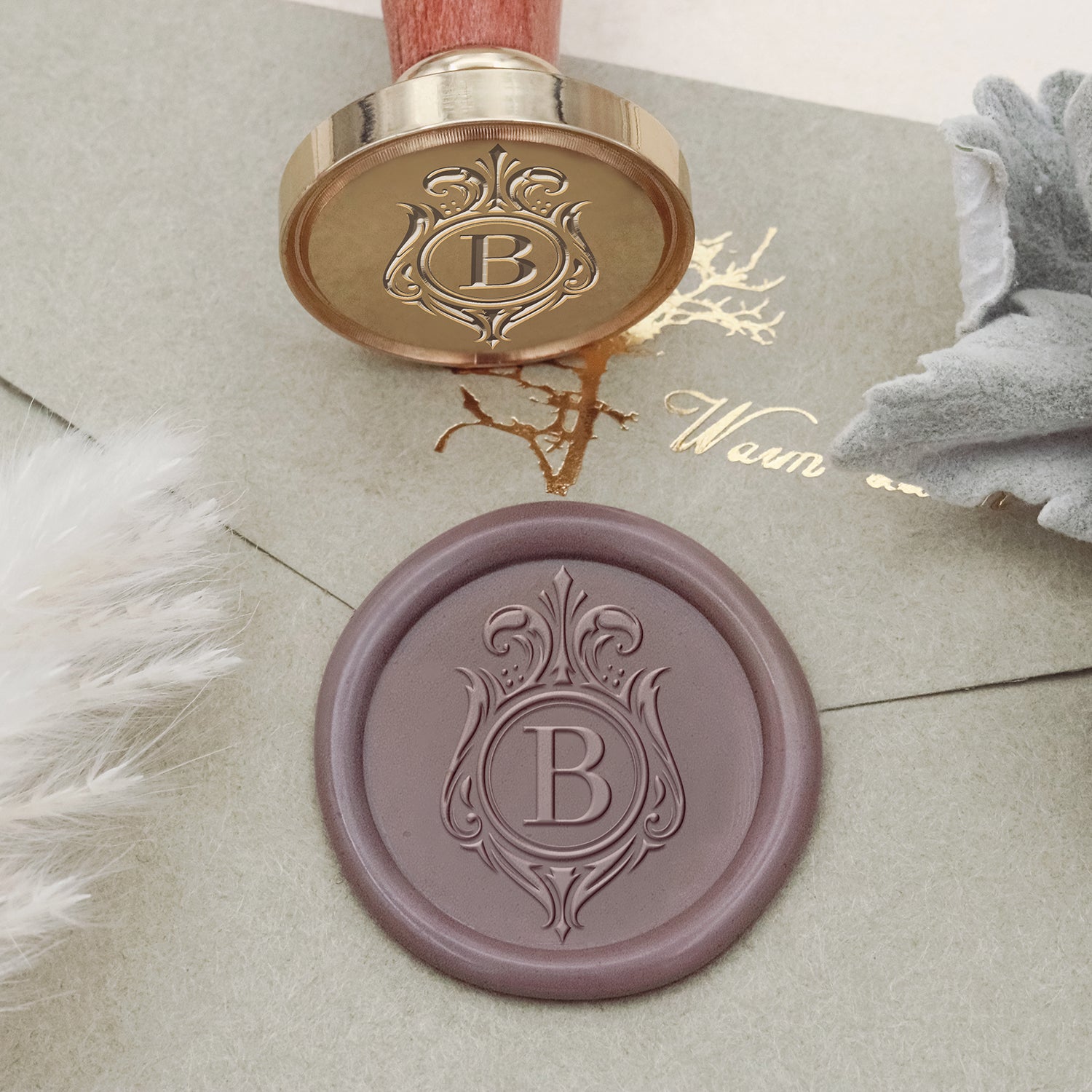 Custom Logo Wax Seal Stamp - Style 1-1