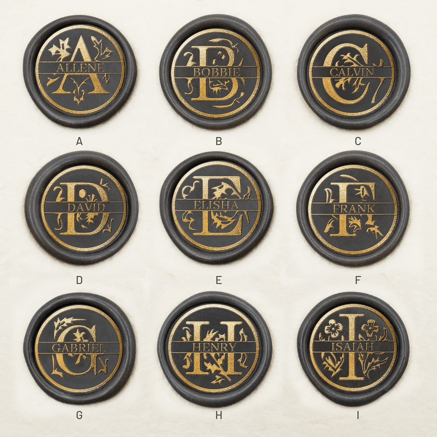 26 Letter Custom Floral Name Wax Seal Stamp sku1