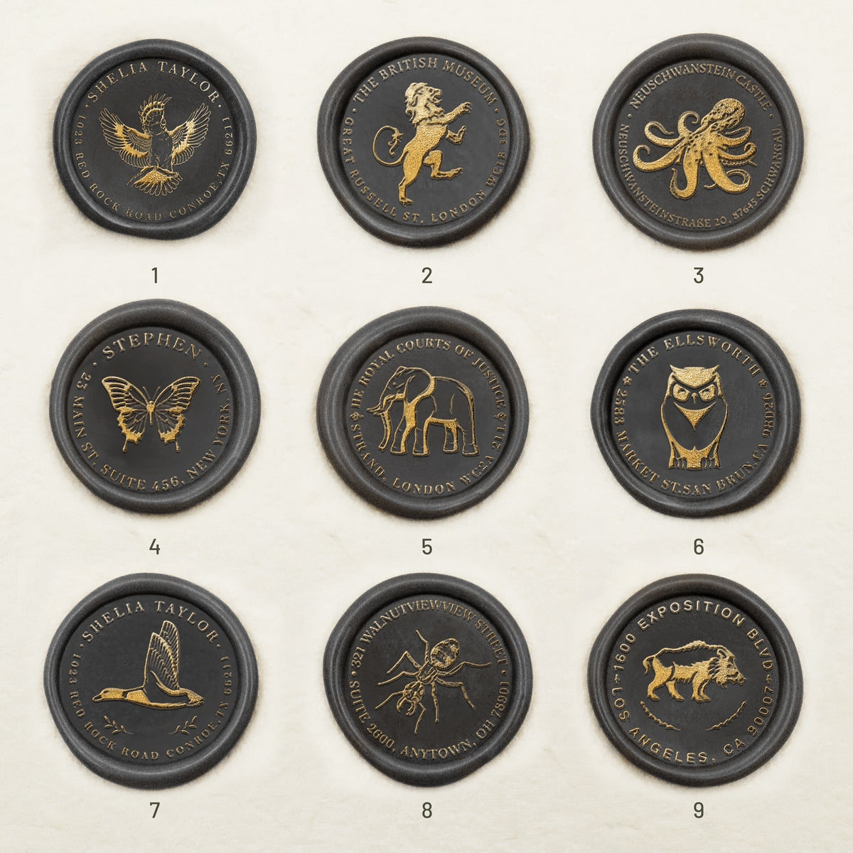 Custom Address Wax Seal Stamp (27 designs)-copy sku1