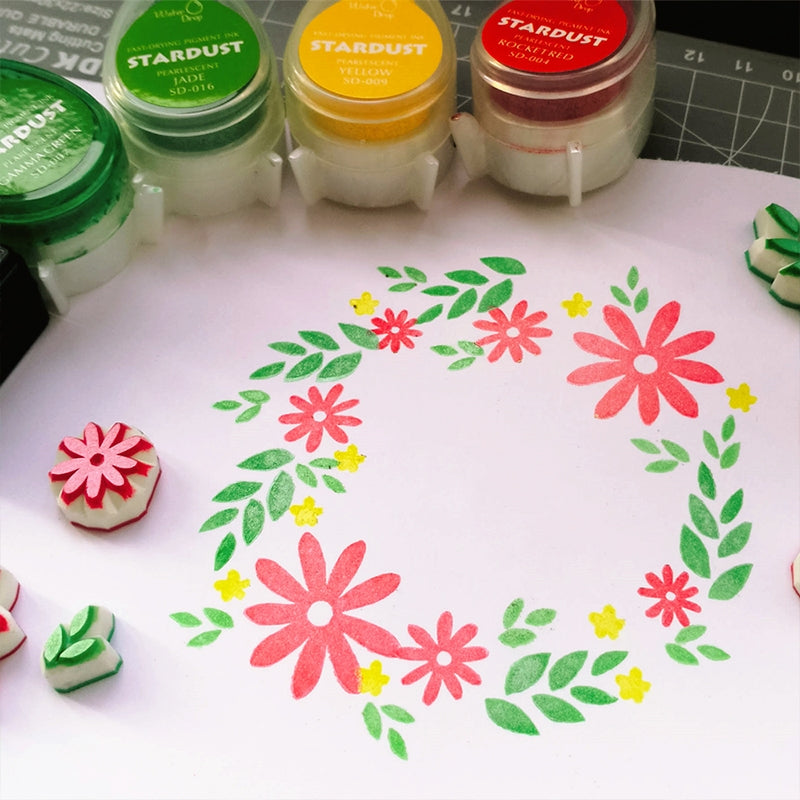Shiny Pearlescent Color Eye Finger Painting Ink Pad222