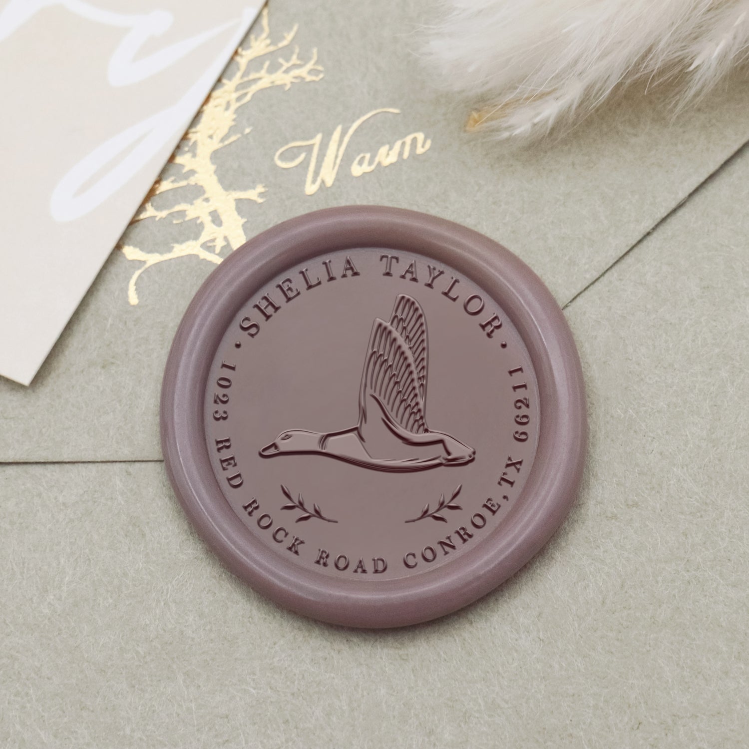 Custom Wild Goose Address Wax Seal Stamp 1