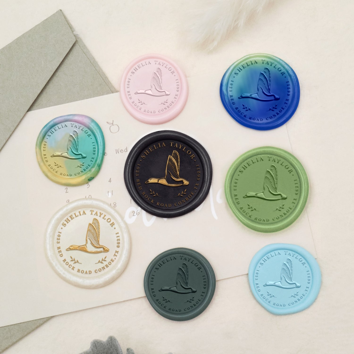 Custom Wild Goose Address Wax Seal Stamp 3