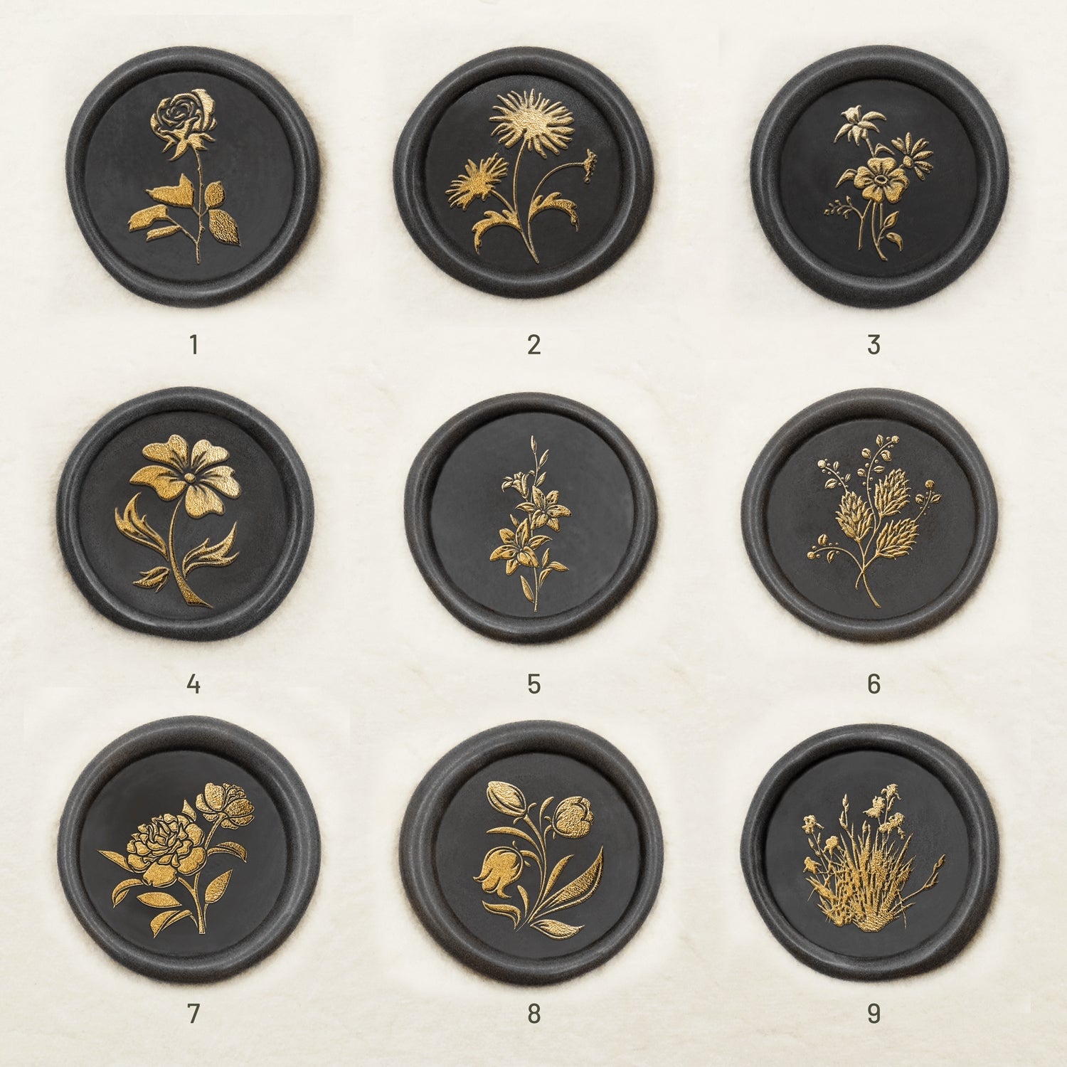 Botanical Wax Seal Stamp (18 Designs)-sku1