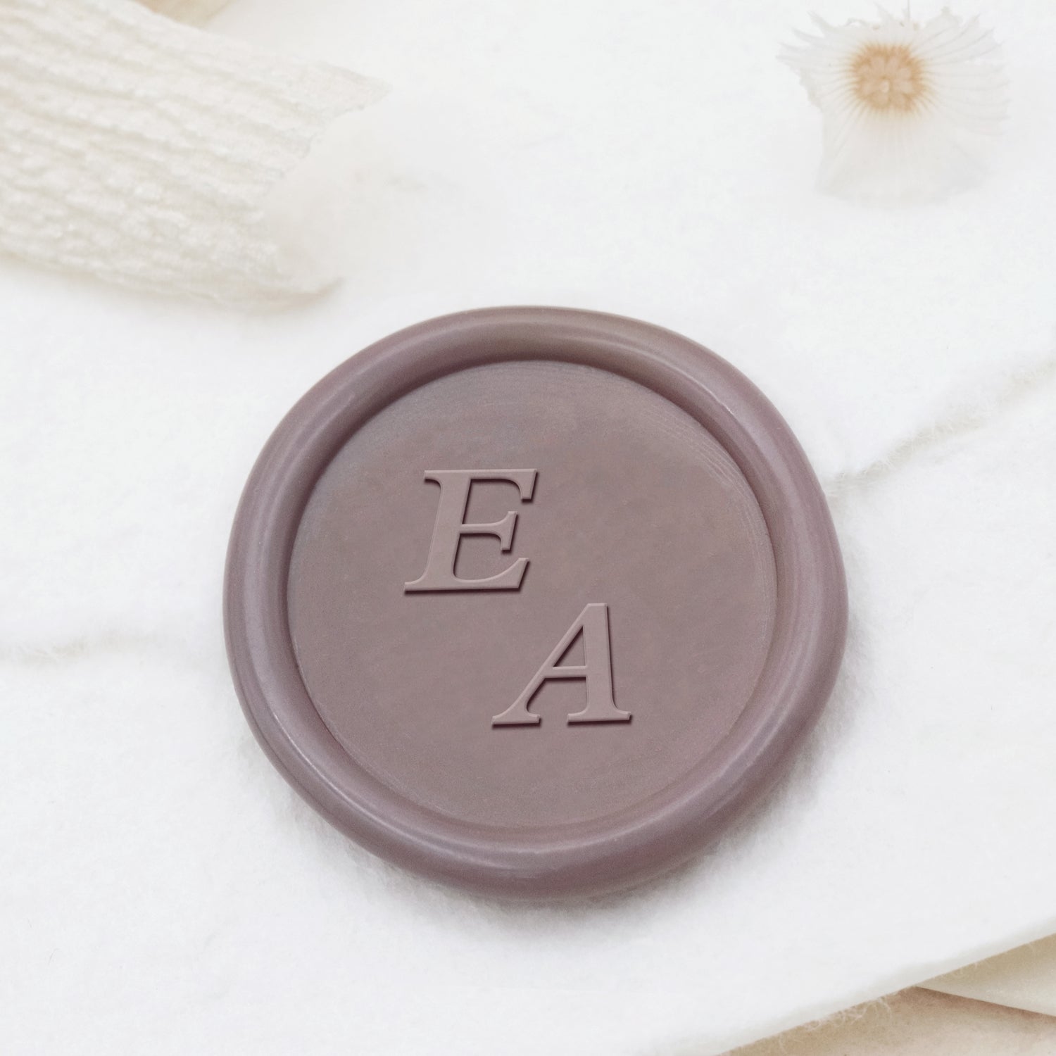 Custom Loving Heart with Horizontal Initials Minimalist Wedding Wax Seal Stamp-6 1