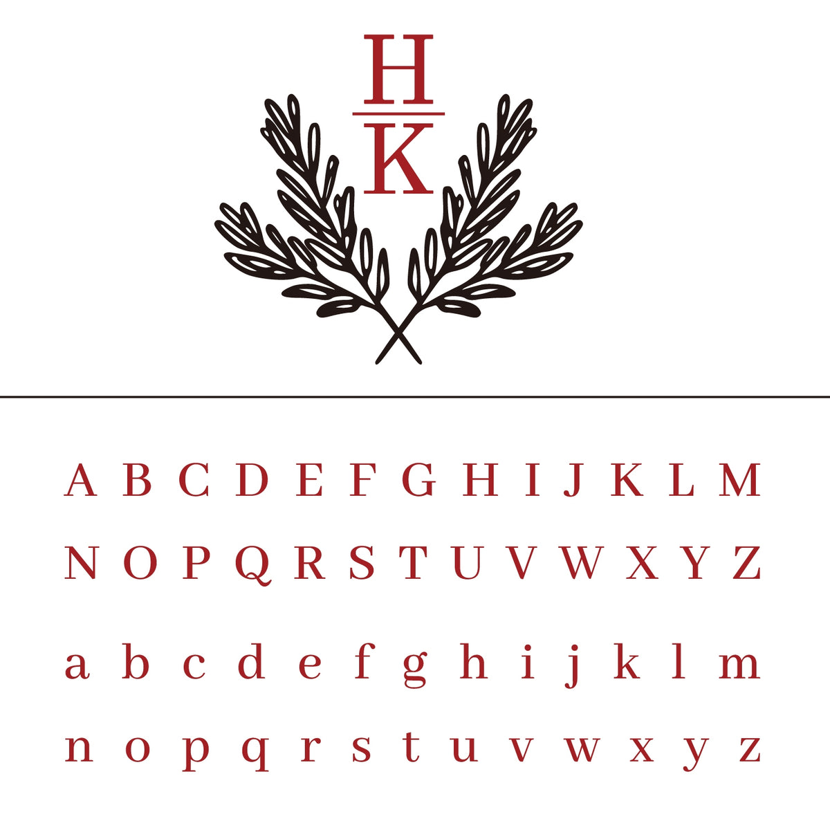 Custom Crossed Olive Branches Wedding Monogram Wax Seal Stamp 12