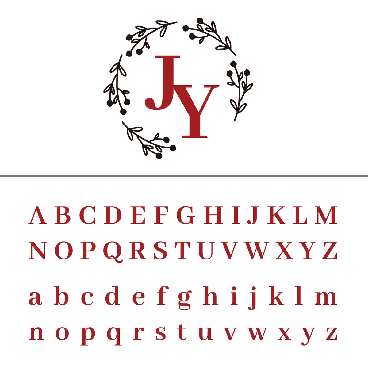 Custom Fruit-Bearing Branches Wedding Monogram Wax Seal Stamp 7