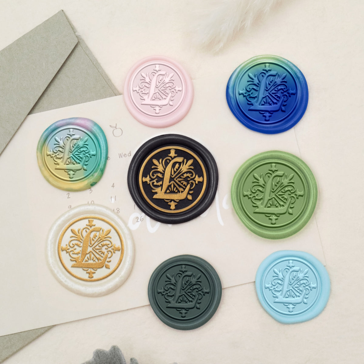 Iris Alphabet Wax Seal Stamp - L 3