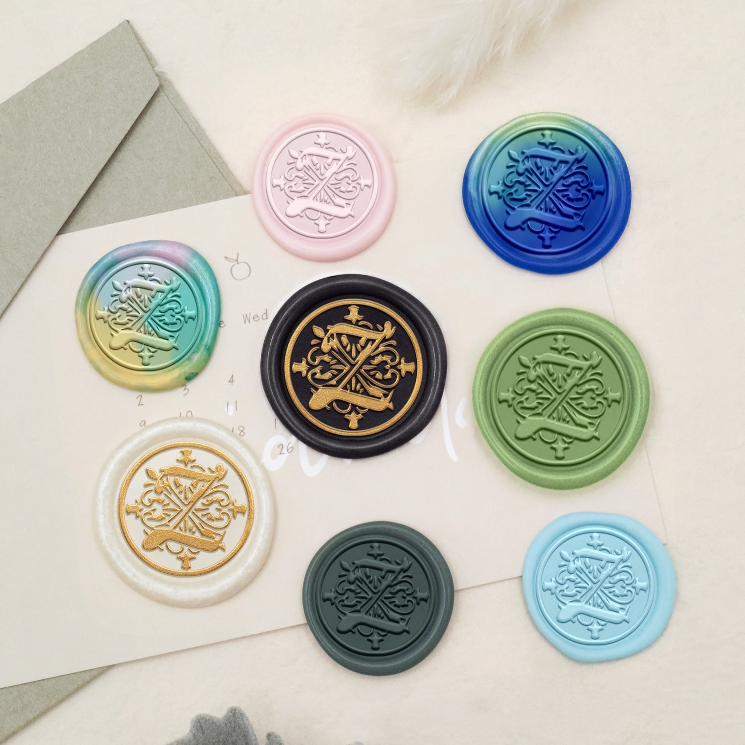 Iris Alphabet Wax Seal Stamp - Z 3