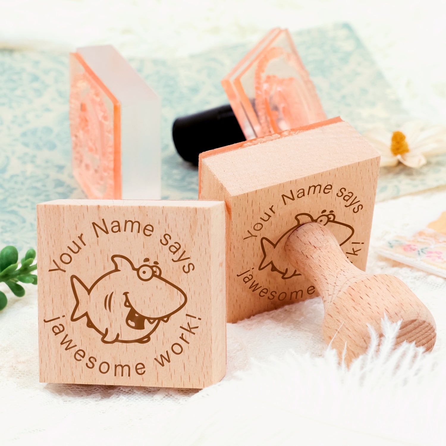 Children's Day Custom Cartoon Star Rubber Stamp-12 4