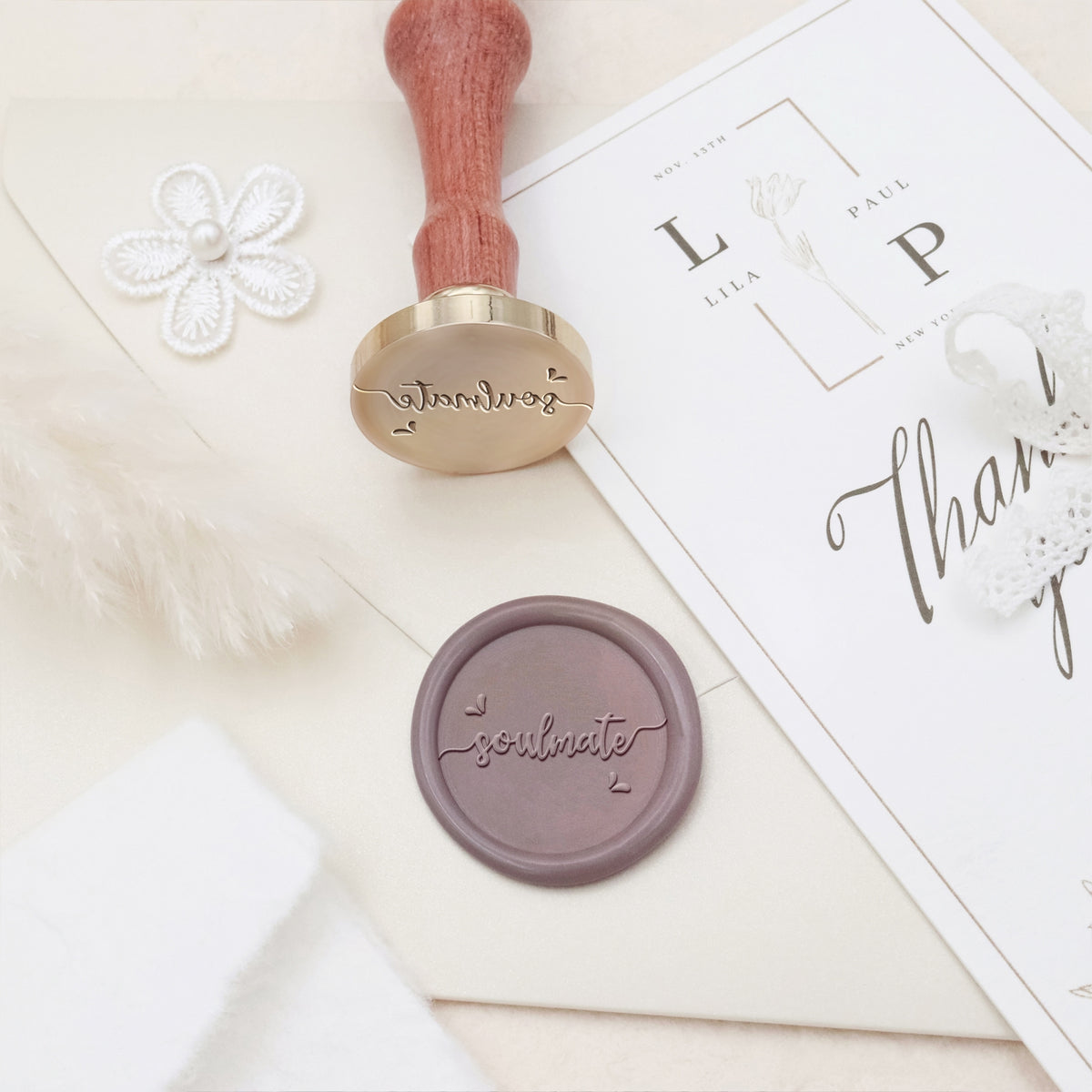Wedding Invitation & Announcement Wax Seal Stamp (27 Designs)-copy 2-3