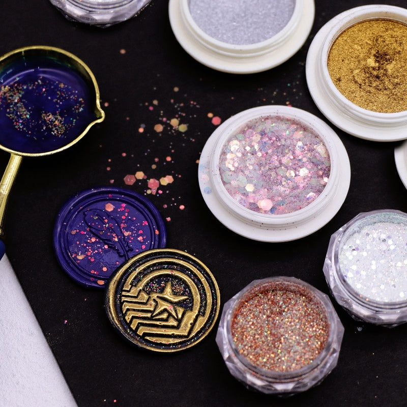 Wax Seal Coloring Decoration Glitter Powder Sequins b3