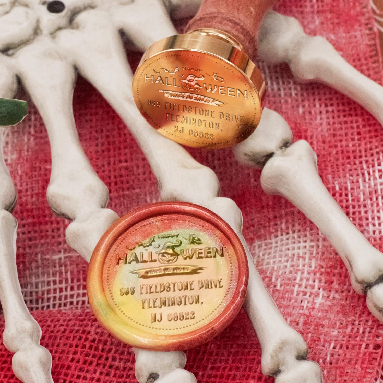 Custom Halloween Address Wax Seal Stamp - Style 2 1