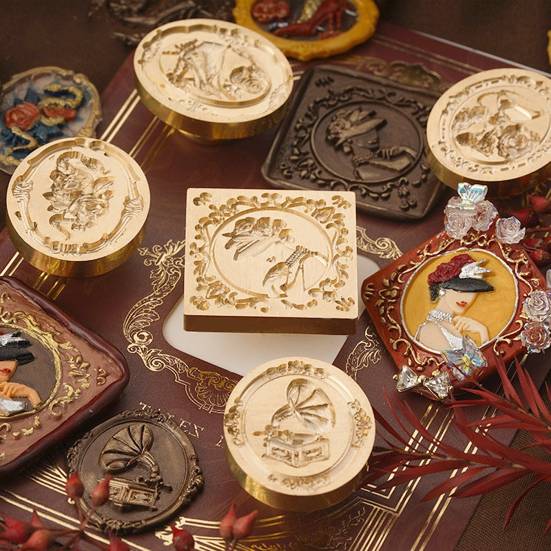 3D Relief Lady Wax Seal Stamp (6 Designs) a