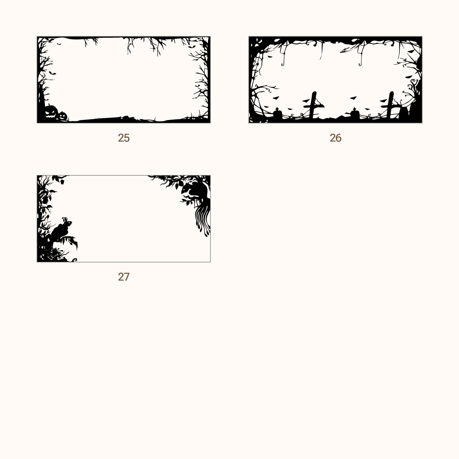 Custom Rectangular Holloween Address Return Rubber Stamp (27 Designs)-sku5