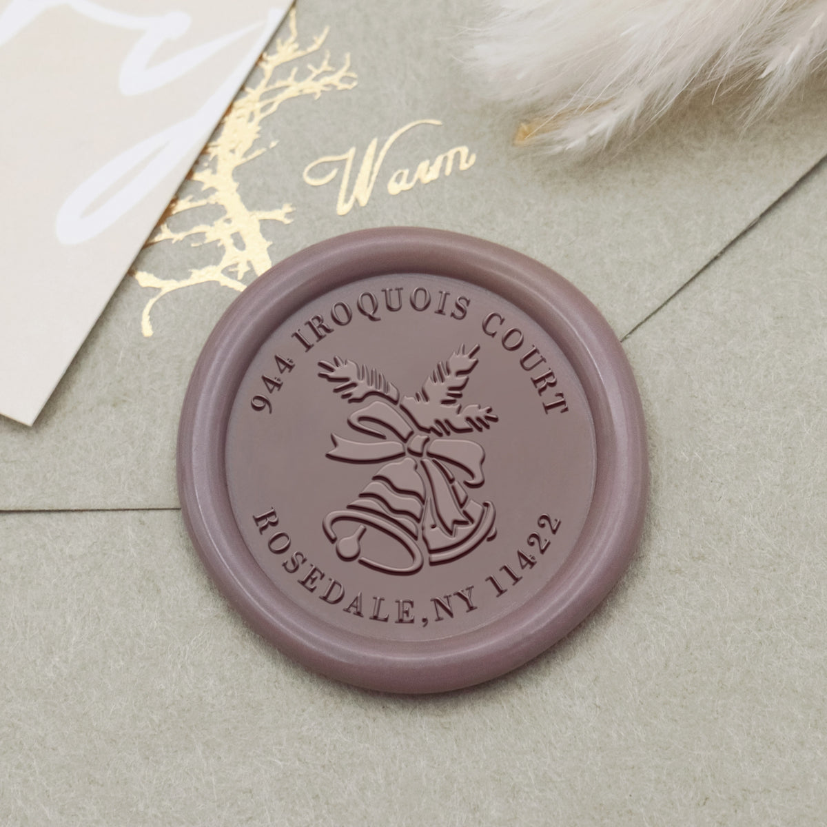 Custom Christmas Bells Address Wax Seal Stamp1