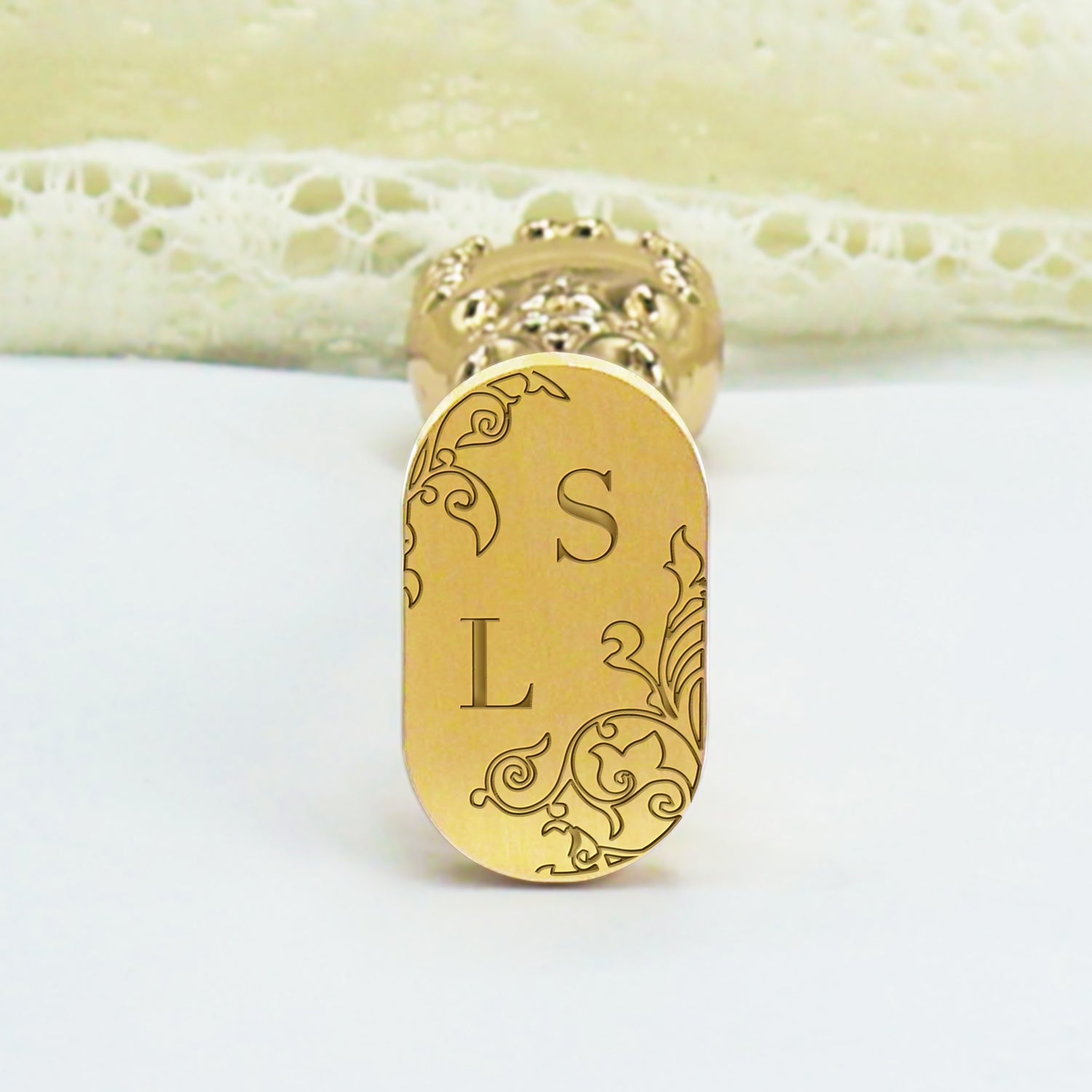 Custom Oval Wedding Wax Seal Stamp - Style 8 4