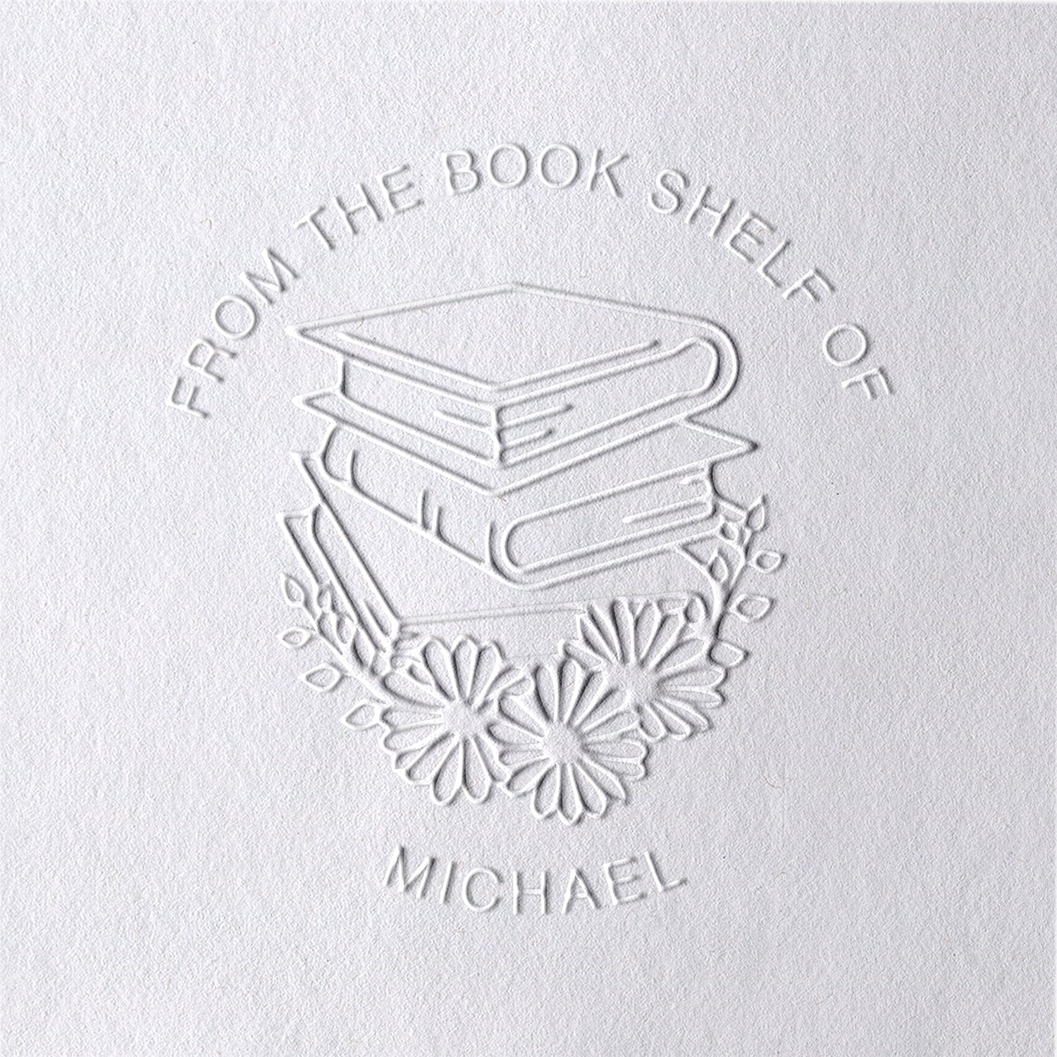Custom Blooming Flowers Book Embosser Custom Blooming Flowers Book Embosser21-11