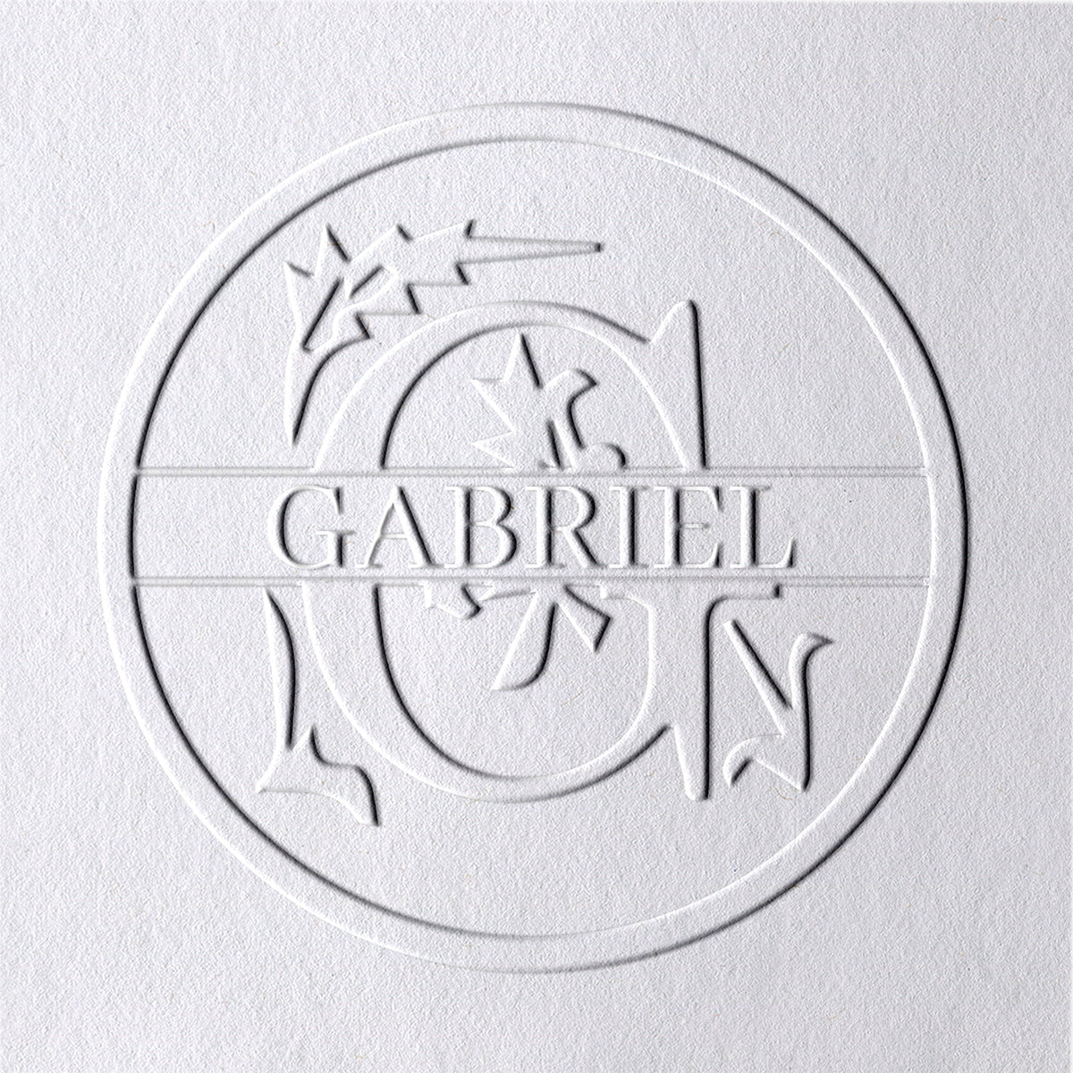 26 Letter Custom Floral Name Embosser - G G1