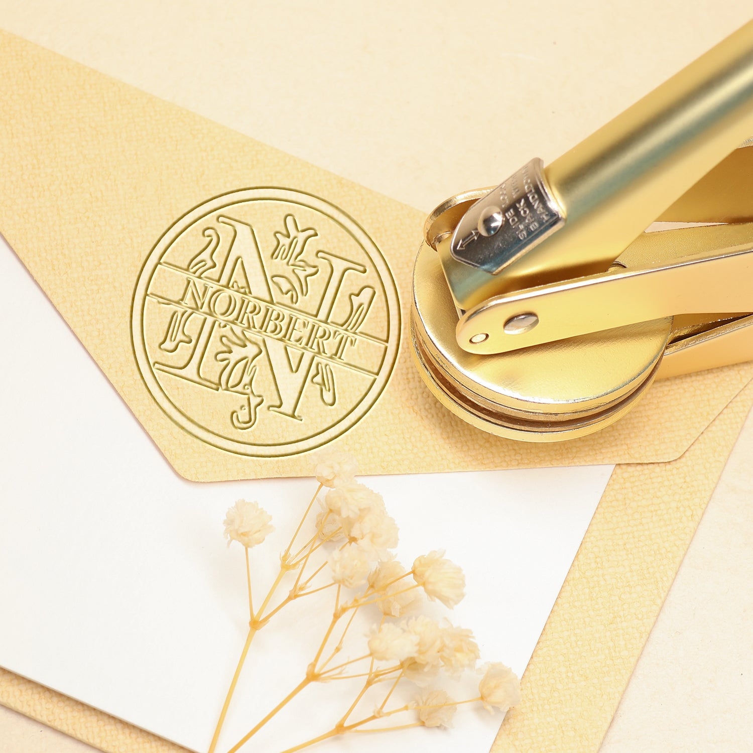 26 Letter Custom Floral Name Embosser - N N11