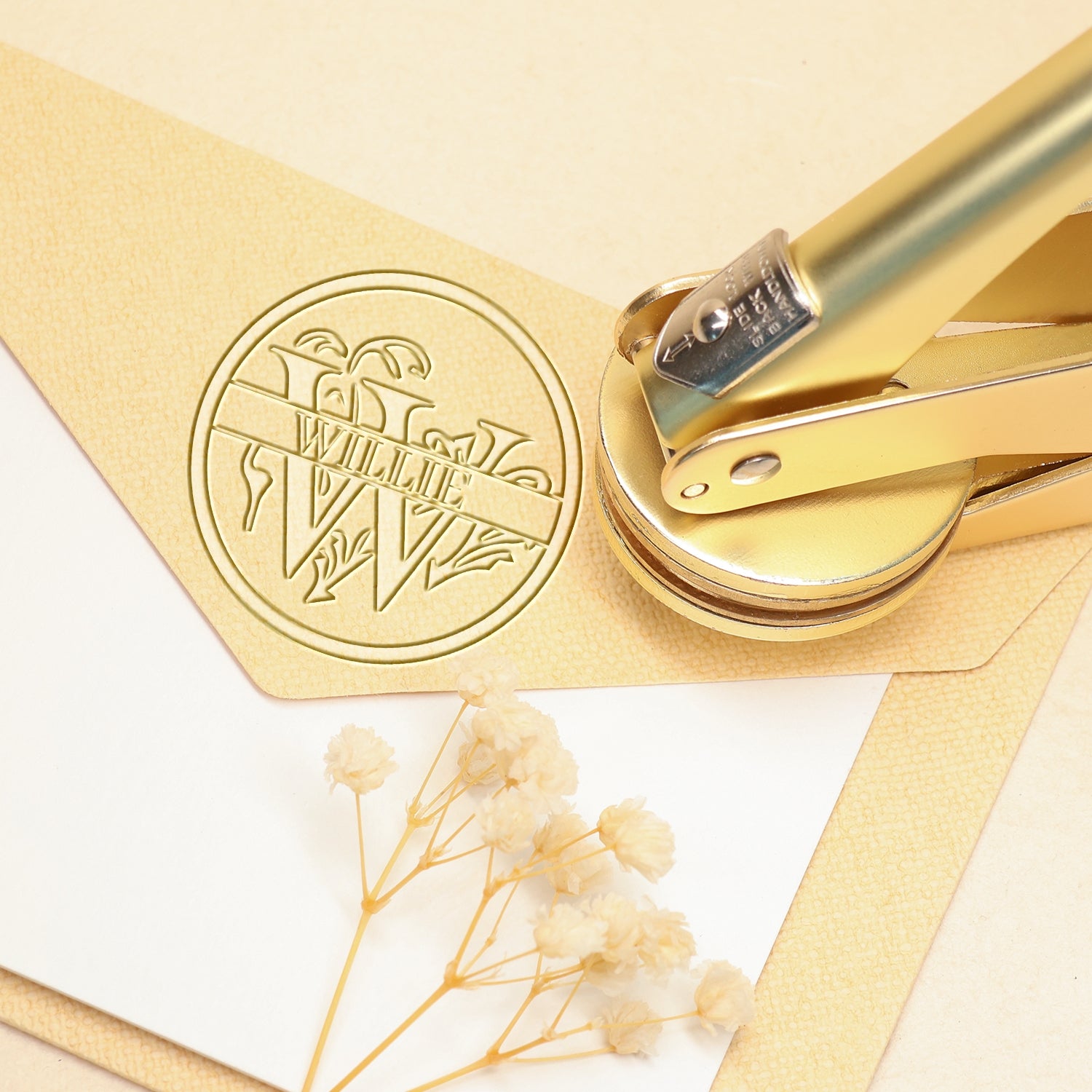 26 Letter Custom Floral Name Embosser - W W11