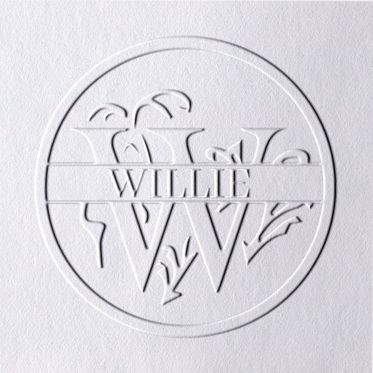 26 Letter Custom Floral Name Embosser - W W1