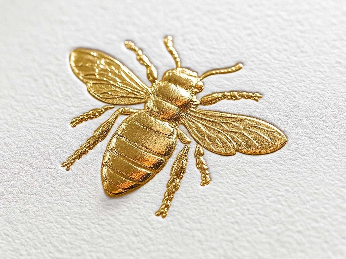 Luxury Embossed Foil Stamped Textured Stickers craft