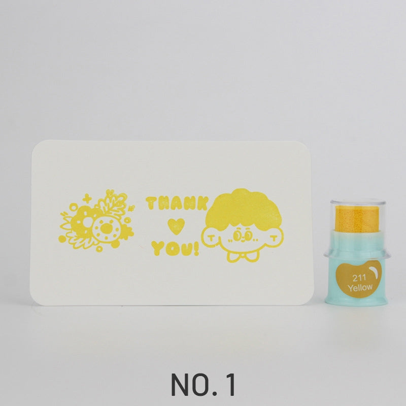 Cute Finger Cot Stamping Ink Pad (35 Colors)1