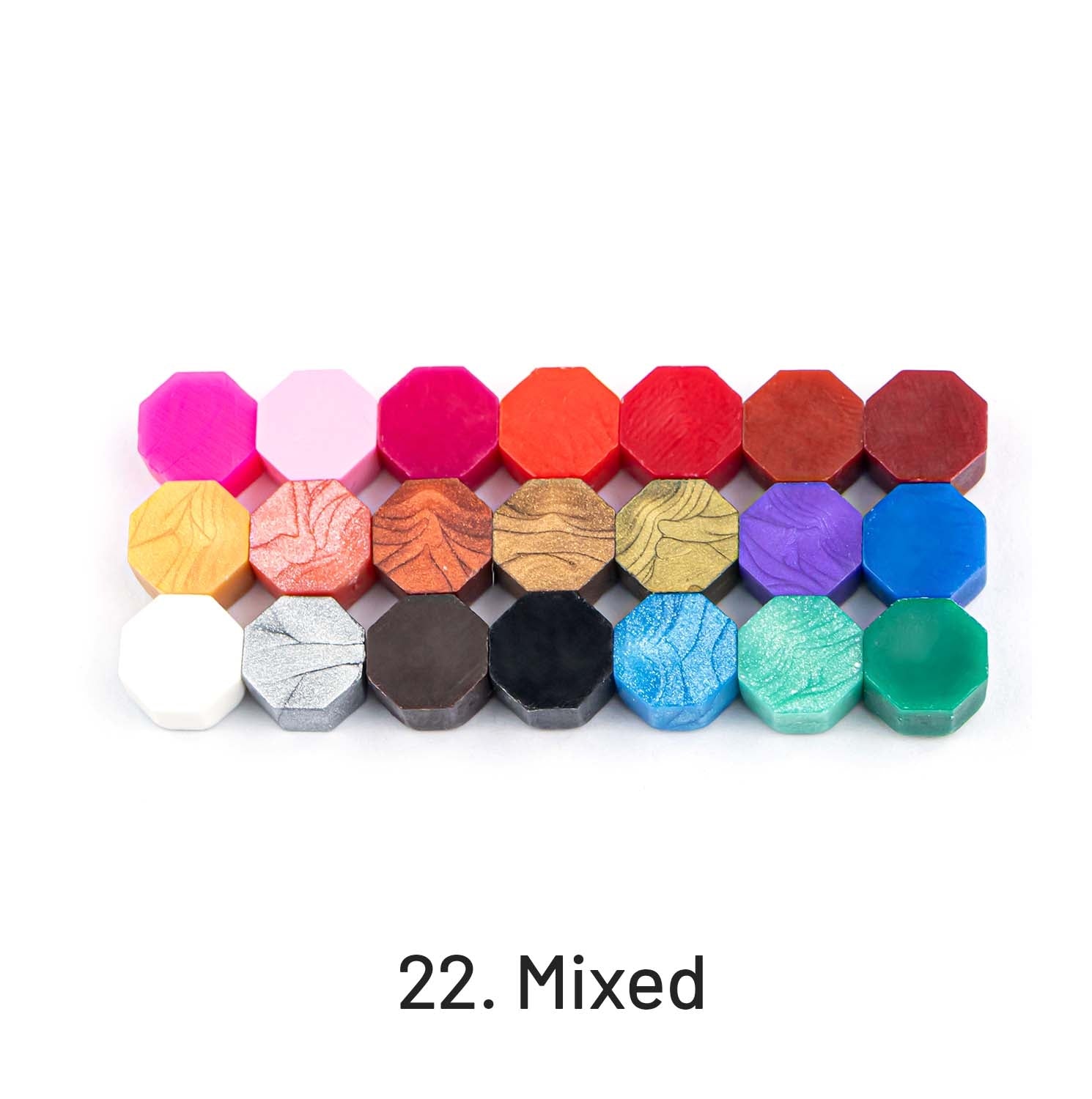 Octagon Sealing Wax Beads22. Mixed