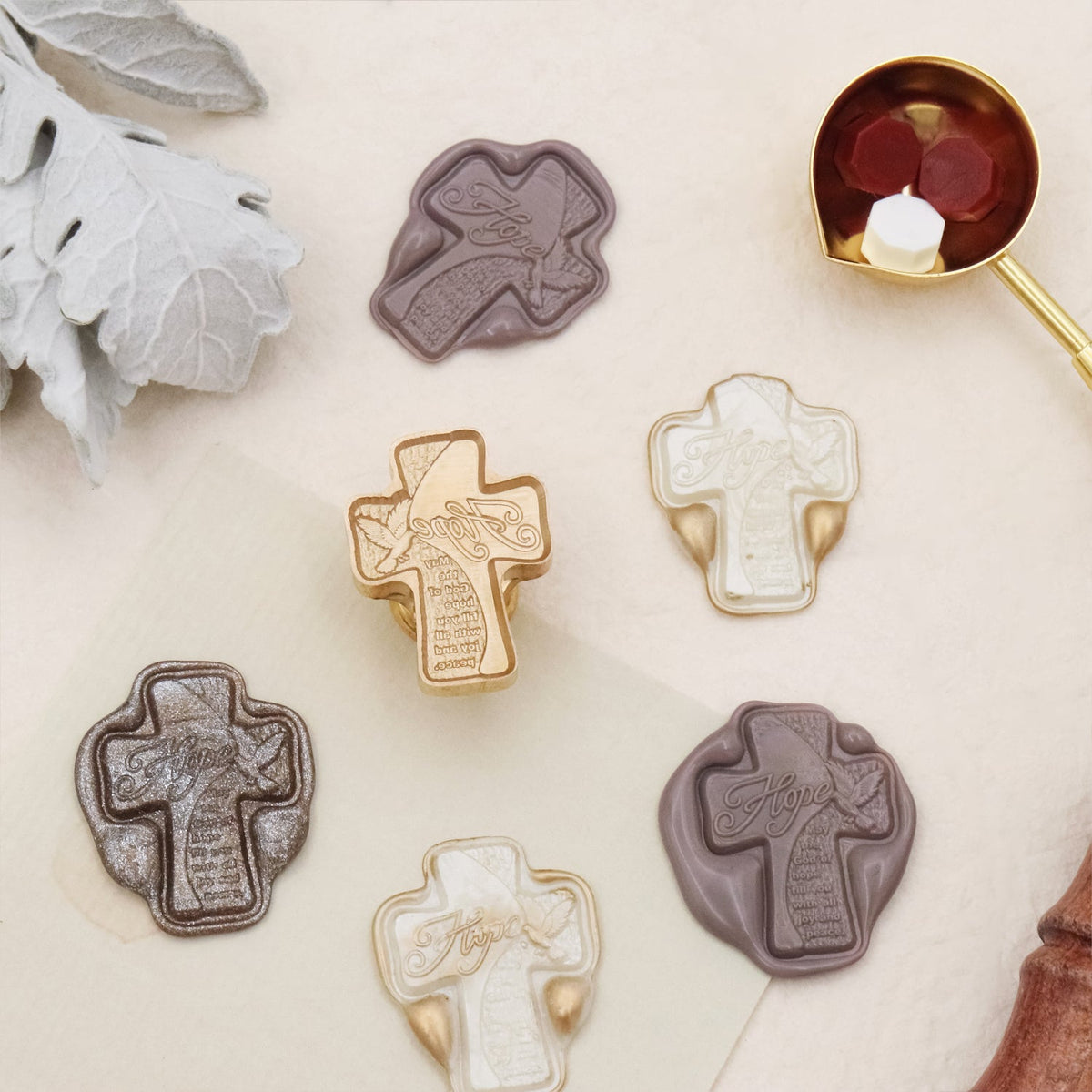 Stamprints 3D Relief Cross Wax Seal Stamp 1